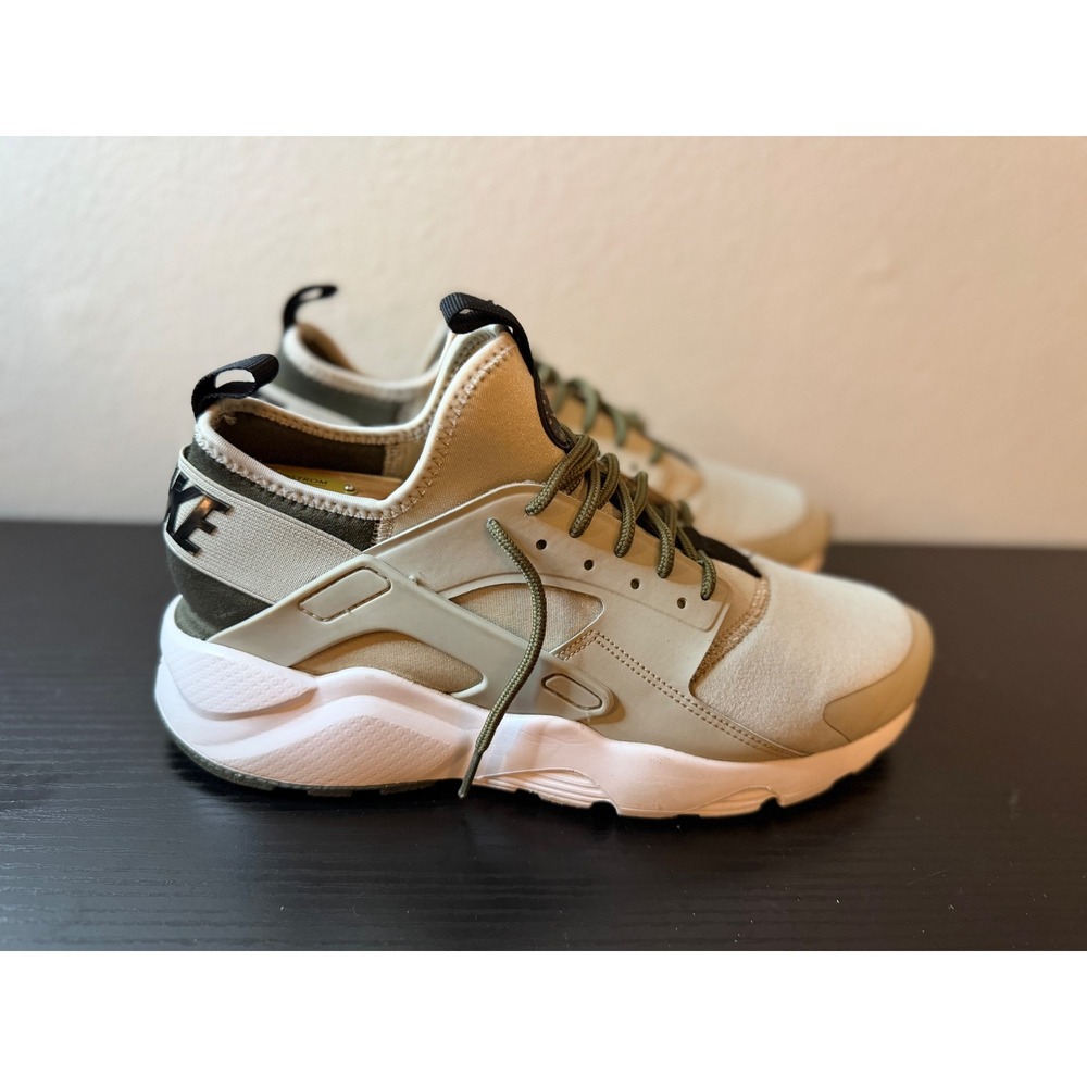 Nike Air Huarache Run Ultra Mens 8.5 Pale Grey Olive Flak 819685-009
